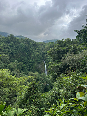 Waterfall in Costa Rica - seen from a distance