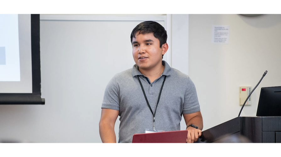 Raymond Arias presenting as co-president of the Law Society